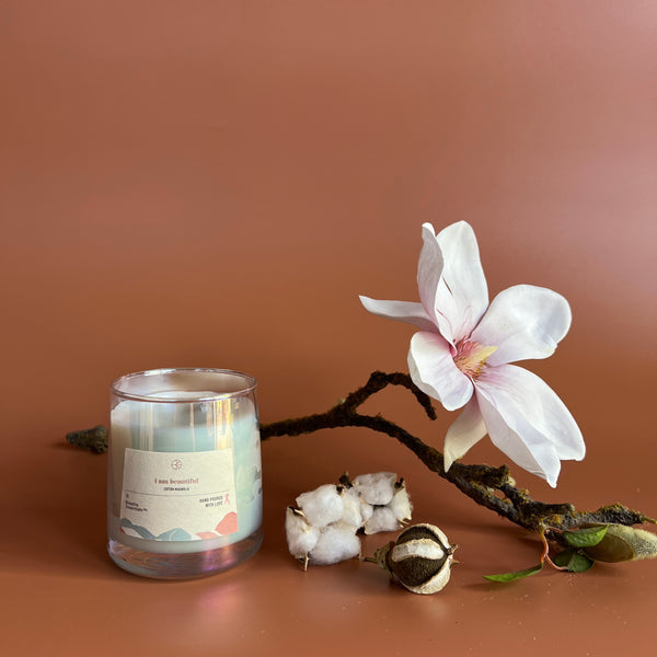 Cotton Magnolia Scented Candle